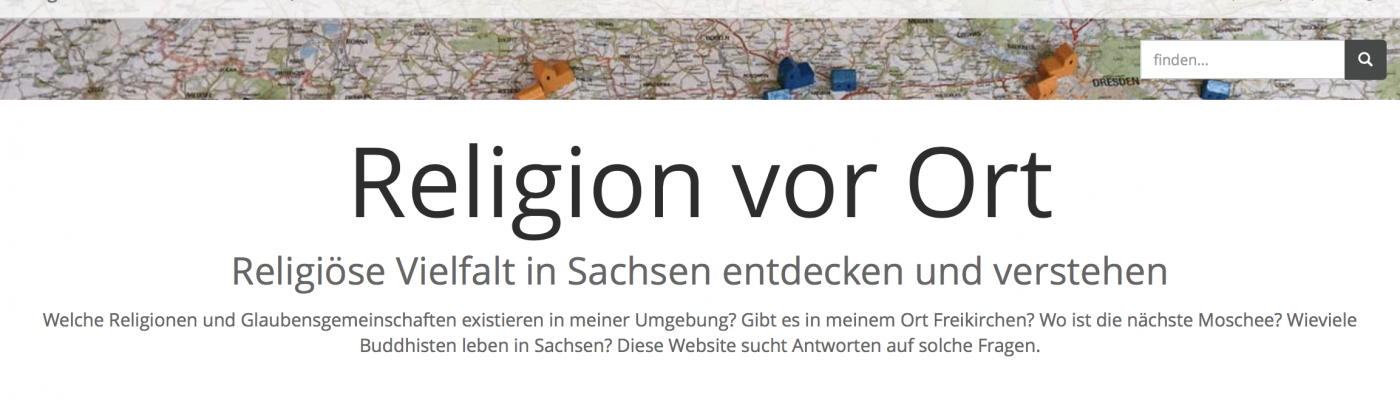 Screenshot Startseite Religion-vor-Ort.de