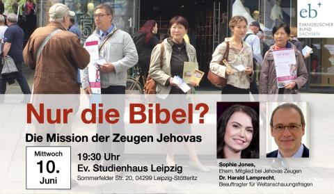 Veranstaltungsankündigung - im Hintergrund Straßenmission